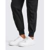 imageCRZ YOGA Cargo Joggers for Women Lightweight Ruched Workout Casual Travel Athletic Hiking Pants with PocketsBlack