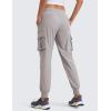 imageCRZ YOGA Cargo Joggers for Women Lightweight Ruched Workout Casual Travel Athletic Hiking Pants with PocketsDark Chrome