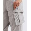 imageCRZ YOGA Cargo Joggers for Women Lightweight Ruched Workout Casual Travel Athletic Hiking Pants with PocketsDark Chrome