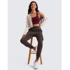 imageCRZ YOGA Cargo Joggers for Women Lightweight Ruched Workout Casual Travel Athletic Hiking Pants with PocketsHot Fudge Brown