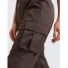 imageCRZ YOGA Cargo Joggers for Women Lightweight Ruched Workout Casual Travel Athletic Hiking Pants with PocketsHot Fudge Brown