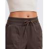 imageCRZ YOGA Cargo Joggers for Women Lightweight Ruched Workout Casual Travel Athletic Hiking Pants with PocketsHot Fudge Brown