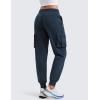 imageCRZ YOGA Cargo Joggers for Women Lightweight Ruched Workout Casual Travel Athletic Hiking Pants with PocketsInk Blue