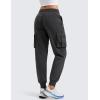 imageCRZ YOGA Cargo Joggers for Women Lightweight Ruched Workout Casual Travel Athletic Hiking Pants with PocketsInk Gray