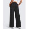 imageCRZ YOGA Cloud Jersey Wide Leg Sweatpants Women 30quot High Waisted Casual Lounge Pajama Travel Pants with PocketsBlack