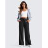 imageCRZ YOGA Cloud Jersey Wide Leg Sweatpants Women 30quot High Waisted Casual Lounge Pajama Travel Pants with PocketsBlack