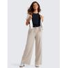 imageCRZ YOGA Cloud Jersey Wide Leg Sweatpants Women 30quot High Waisted Casual Lounge Pajama Travel Pants with PocketsMojave Tan