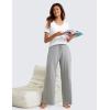 imageCRZ YOGA Cloud Jersey Wide Leg Sweatpants Women 30quot High Waisted Casual Lounge Pajama Travel Pants with PocketsSterling