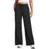 imageCRZ YOGA Cloud Jersey Wide Leg Sweatpants Women 30quot High Waisted Casual Lounge Pajama Travel Pants with PocketsBlack
