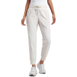 imageCRZ YOGA All Day Comfy Joggers for Women Golf Work Casual Hiking Travel Pants with PocketsMilky White Bone