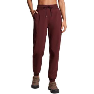 imageCRZ YOGA Casual Workout Jogger for Women 285quot  Tapered Lightweight Stretch Athletic Outdoor Pants with PocketsRed Merlot