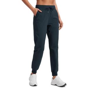 imageCRZ YOGA Casual Workout Jogger for Women 285quot  Tapered Lightweight Stretch Athletic Outdoor Pants with PocketsTrue Navy