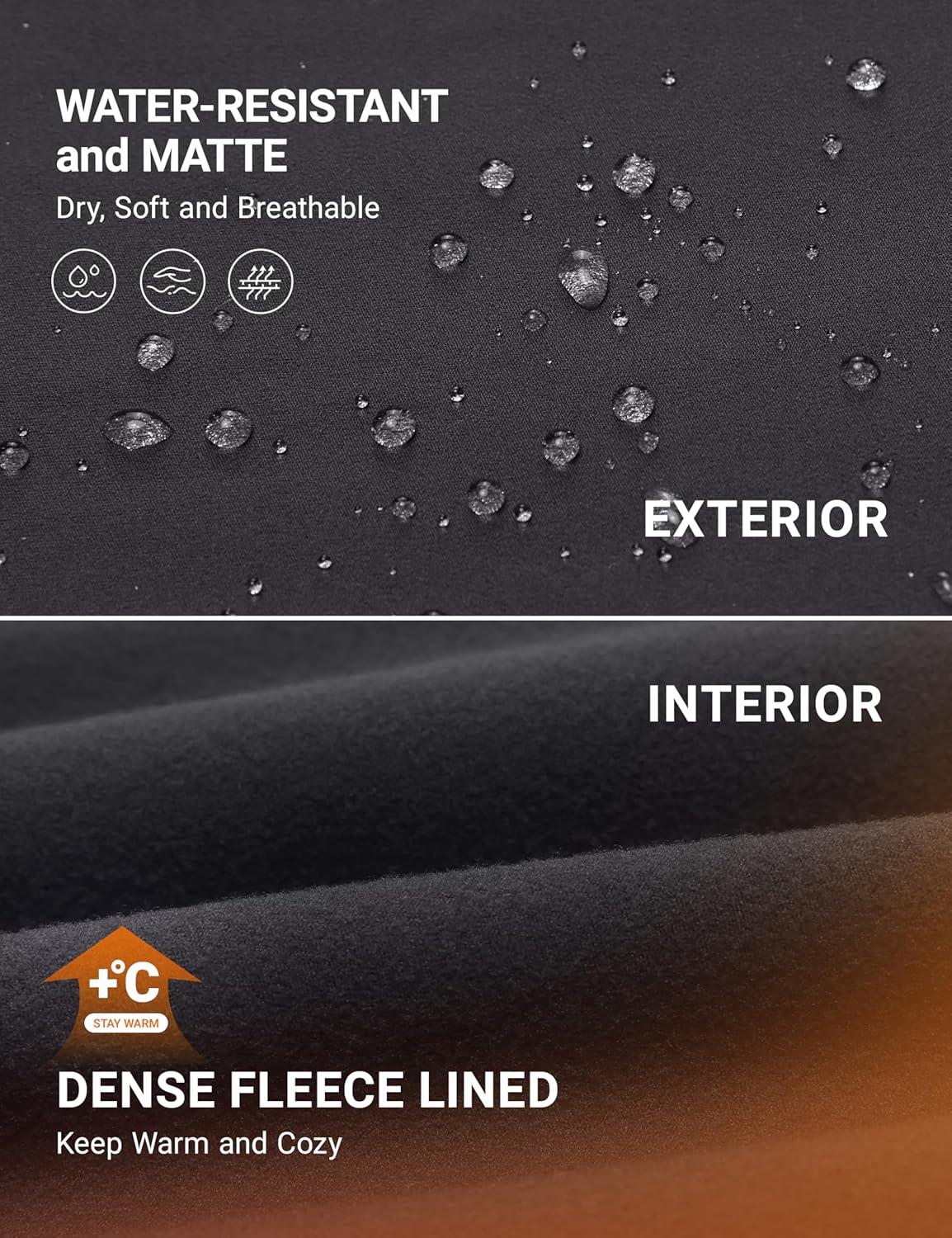 imageCRZ YOGA Womens Fleece Lined Athletic Leggings with Pockets 28quot  Water Resistant Matte Pants Winter Thermal Hiking CasualMysterious Grey