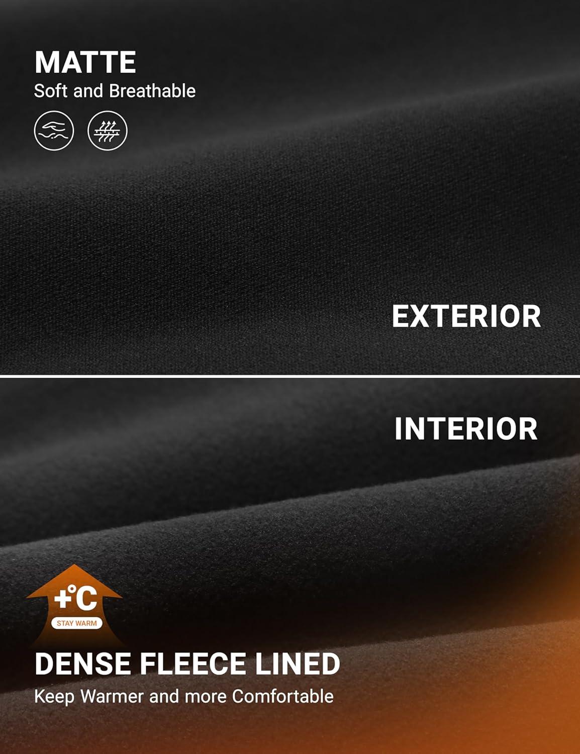 imageCRZ YOGA Womens Fleece Lined Leggings 28  Matte Thermal Winter Warm Full Length Pants Casual Lounge Yoga WorkoutBlack