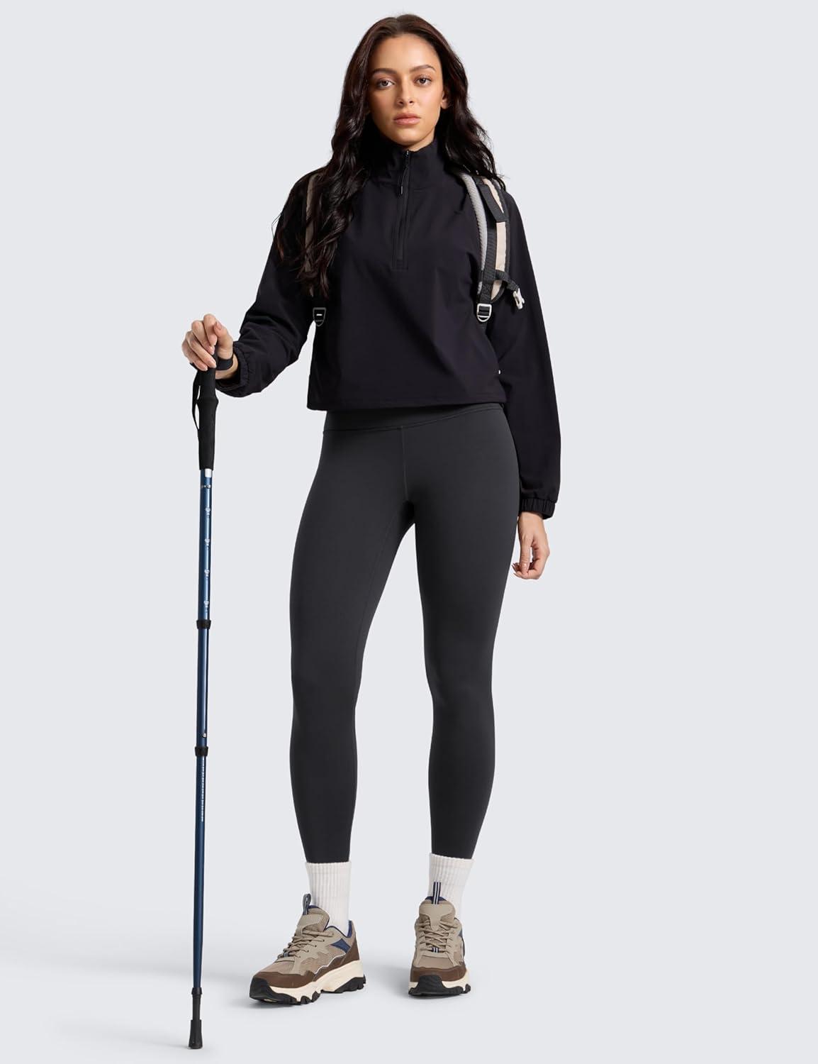 imageCRZ YOGA Womens Fleece Lined Leggings 28  Matte Thermal Winter Warm Full Length Pants Casual Lounge Yoga WorkoutInk Gray