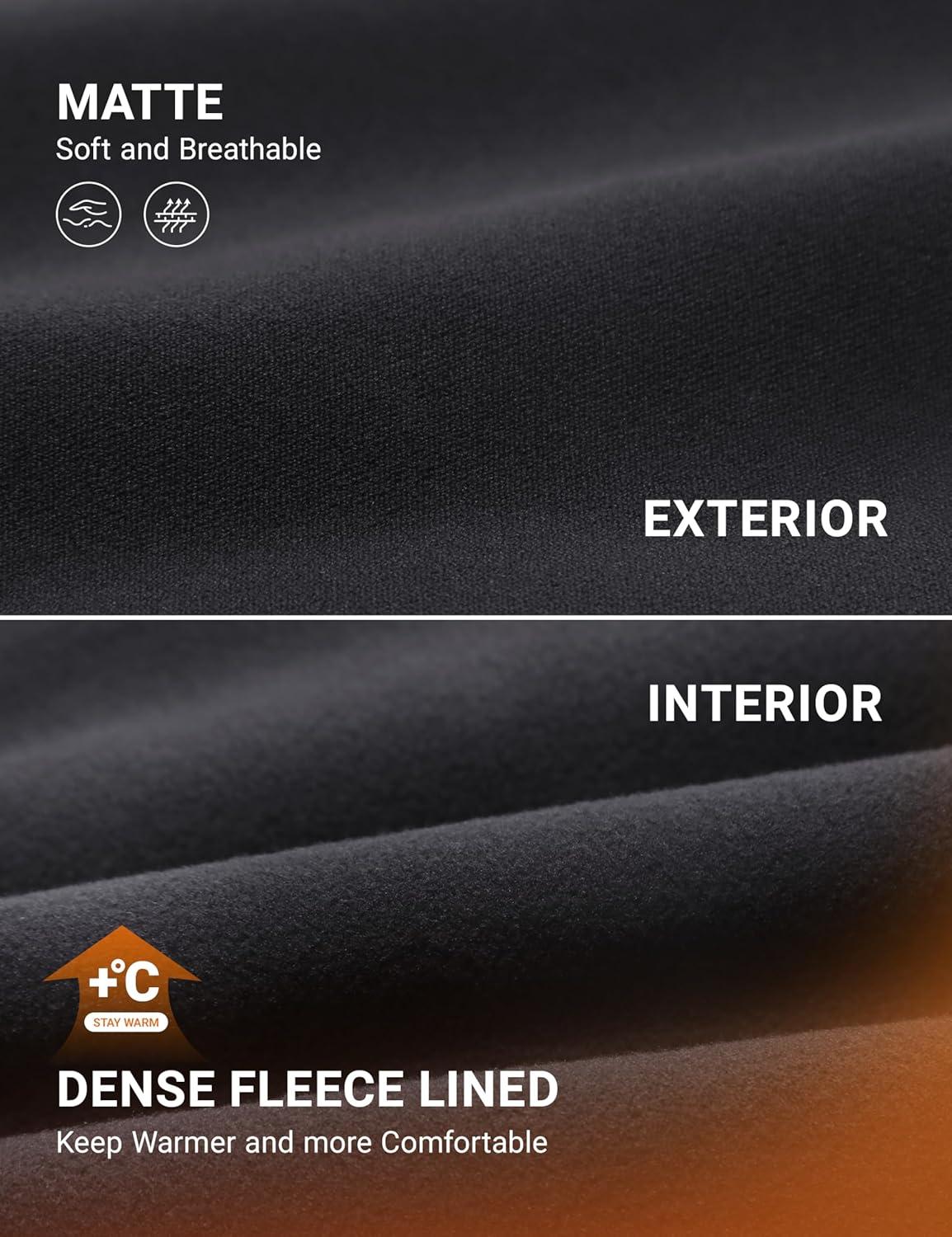 imageCRZ YOGA Womens Fleece Lined Leggings 28  Matte Thermal Winter Warm Full Length Pants Casual Lounge Yoga WorkoutInk Gray