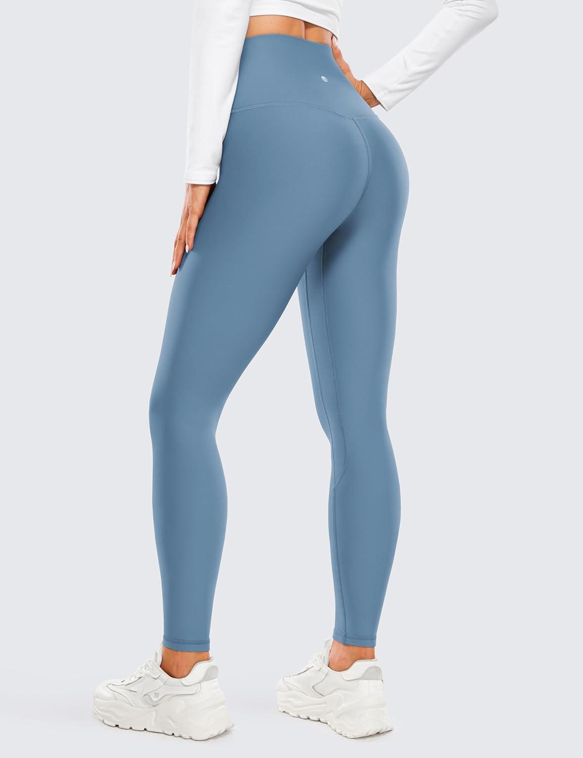 imageCRZ YOGA Womens Fleece Lined Leggings 28  Thermal Winter Warm Full Length Pants Casual Lounge Yoga WorkoutUniverse Blue