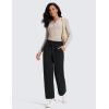 imageCRZ YOGA Cotton Fleece Lined Sweatpants Women 28quot30quot Straight Leg Casual Lounge Sweat Pants for WomenBlack