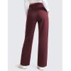 imageCRZ YOGA Cotton Fleece Lined Sweatpants Women 28quot30quot Straight Leg Casual Lounge Sweat Pants for WomenDark Red