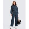 imageCRZ YOGA Cotton Fleece Lined Sweatpants Women 28quot30quot Straight Leg Casual Lounge Sweat Pants for WomenInk Blue