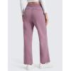imageCRZ YOGA Cotton Fleece Lined Sweatpants Women 28quot30quot Straight Leg Casual Lounge Sweat Pants for WomenLight Lavender