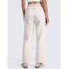 imageCRZ YOGA Cotton Fleece Lined Sweatpants Women 28quot30quot Straight Leg Casual Lounge Sweat Pants for WomenMilky White Bone