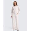 imageCRZ YOGA Cotton Fleece Lined Sweatpants Women 28quot30quot Straight Leg Casual Lounge Sweat Pants for WomenMilky White Bone