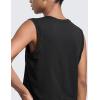 imageCRZ YOGA CottonBlend Workout Muscle Tank for Women Breathable Quick Dry High Neck Athletic Tops Casual Sleeveless ShirtsBlack