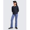 imageCRZ YOGA Girls Cloudweight Athletic Shirts Long Sleeve Tees Crew Neck Side Slit Tops Teen Kids Active Gym Casual Quick DryTrue Navy
