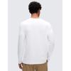 imageCRZ YOGA Mens CottonBlend Long Sleeve Shirts Crew Neck Moisture Wicking Lightweight Soft Workout Athletic Casual TShirtWhite