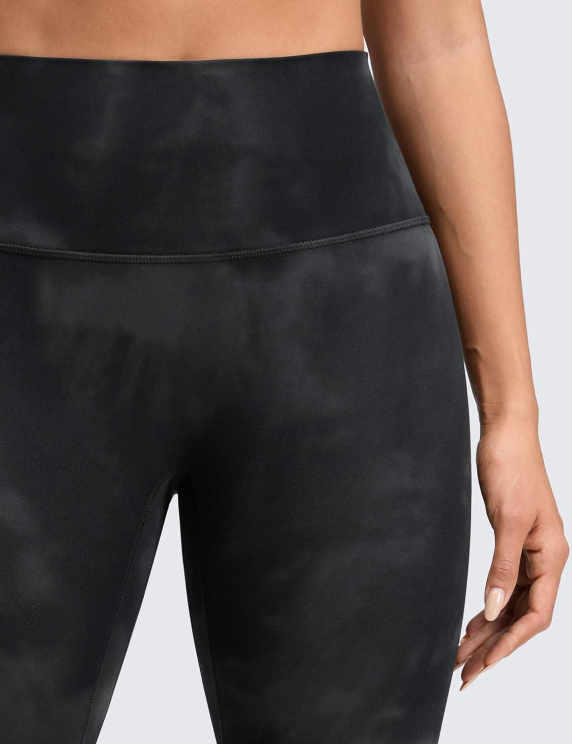 imageCRZ YOGA Womens Butterluxe No Front Seam Yoga Leggings 25quot  High Waisted Lounge Pants Pilates Workout Athletic Buttery SoftBlack Tie Dye Flowers