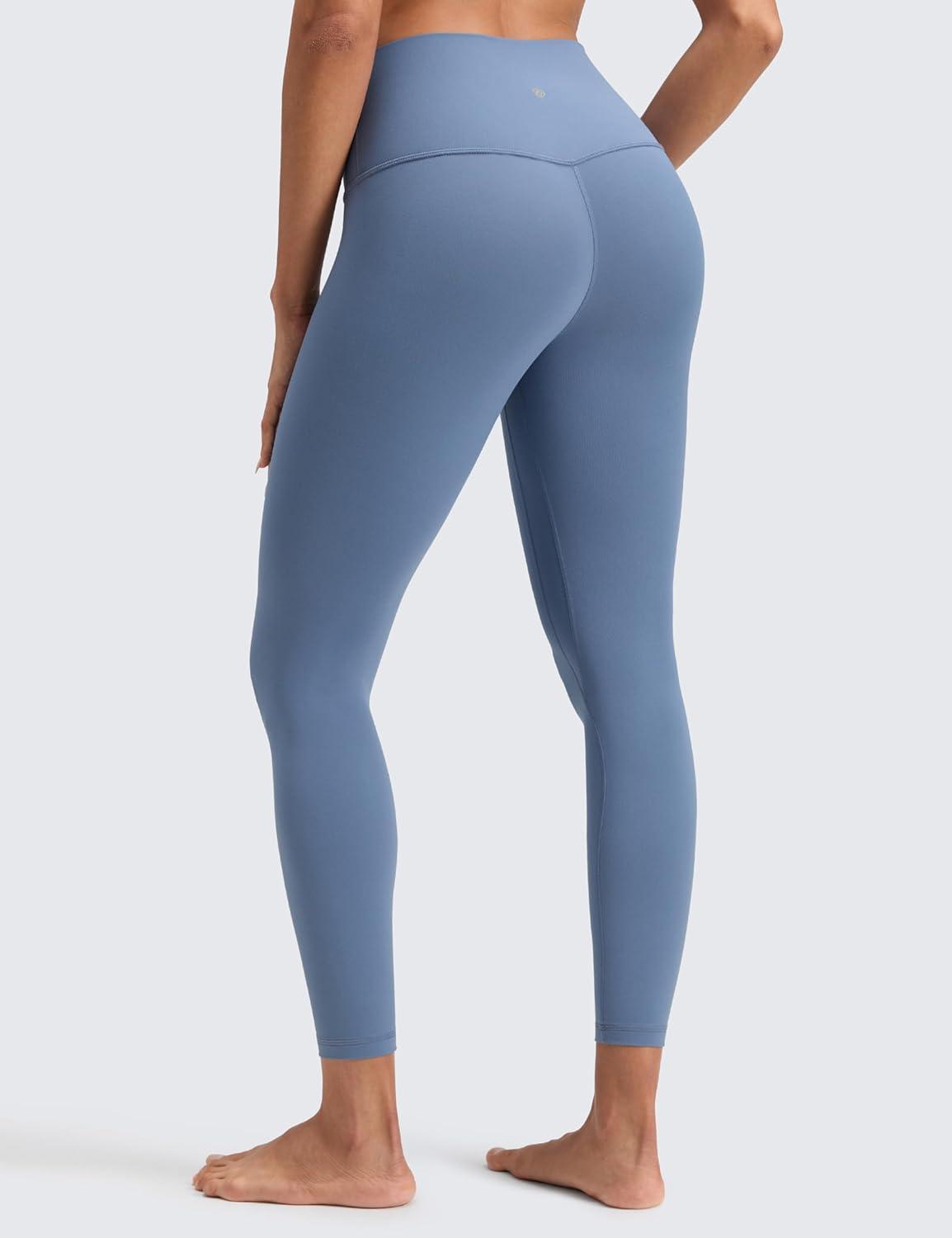 imageCRZ YOGA Womens Butterluxe No Front Seam Yoga Leggings 25quot  High Waisted Lounge Pants Pilates Workout Athletic Buttery SoftWashed Denim