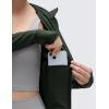 imageCRZ YOGA Butterluxe Womens Cropped Slim Fit Workout Jacket Weightless Track Athletic Full Zip Up Tops with Thumb HolesLegend Green