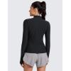 imageCRZ YOGA Cloudweight Mock Neck Tops for Women Lightweight Workout Long Sleeve Shirts Soft Athletic TShirt with Thumb HoleBlack