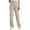 imageCRZ YOGA SoftAura Wide Leg Sweatpants Women 29quot31quot Modal High Waisted Lounge Travel Casual Sweat Pants with PocketsStone