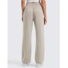 imageCRZ YOGA SoftAura Wide Leg Sweatpants Women 29quot31quot Modal High Waisted Lounge Travel Casual Sweat Pants with PocketsStone