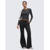 imageCRZ YOGA Softembrace Long Sleeve Shirts for Women Soft Crew Neck Fall Basic Tight Tops Fitted Casual Going Out TShirtsMysterious Grey