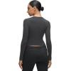 imageCRZ YOGA Softembrace Long Sleeve Shirts for Women Soft Crew Neck Fall Basic Tight Tops Fitted Casual Going Out TShirtsMysterious Grey