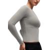 imageCRZ YOGA Softembrace Long Sleeve Shirts for Women Soft Crew Neck Fall Basic Tight Tops Fitted Casual Going Out TShirtsRock Grey