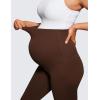 imageCRZ YOGA Women Butterluxe Maternity Flare Leggings with Pockets 31quot  Workout Active Yoga Pregnancy Pants Over The Belly SoftLava Brown