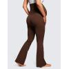 imageCRZ YOGA Women Butterluxe Maternity Flare Leggings with Pockets 31quot  Workout Active Yoga Pregnancy Pants Over The Belly SoftLava Brown