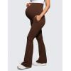 imageCRZ YOGA Women Butterluxe Maternity Flare Leggings with Pockets 31quot  Workout Active Yoga Pregnancy Pants Over The Belly SoftLava Brown