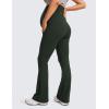 imageCRZ YOGA Women Butterluxe Maternity Flare Leggings with Pockets 31quot  Workout Active Yoga Pregnancy Pants Over The Belly SoftLegend Green