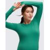 imageCRZ YOGA Womens Butterluxe Long Sleeve Maternity Tops Crewneck Pregnancy Basic Shirts Soft Athletic Yoga Casual Tee BlousesCascadia Green