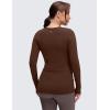 imageCRZ YOGA Womens Butterluxe Long Sleeve Maternity Tops Crewneck Pregnancy Basic Shirts Soft Athletic Yoga Casual Tee BlousesLava Brown