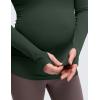 imageCRZ YOGA Womens Butterluxe Long Sleeve Maternity Tops Crewneck Pregnancy Basic Shirts Soft Athletic Yoga Casual Tee BlousesLegend Green