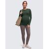 imageCRZ YOGA Womens Butterluxe Long Sleeve Maternity Tops Crewneck Pregnancy Basic Shirts Soft Athletic Yoga Casual Tee BlousesLegend Green