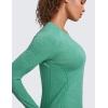 imageCRZ YOGA Womens Seamless Workout Long Sleeve Shirts Quick Dry Gym Athletic Tops Breathable Running Yoga TShirtsCascadia Green Heather