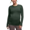 imageCRZ YOGA Womens Butterluxe Long Sleeve Maternity Tops Crewneck Pregnancy Basic Shirts Soft Athletic Yoga Casual Tee BlousesLegend Green