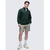 imageCRZ YOGA Fleece Lined Half Zip Sweatshirts for Men Mock Neck Pullover Sweat Shirts Casual Workout Daily SweatersLegend Green